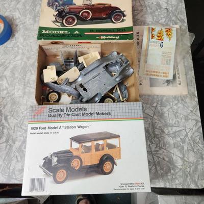 Cast Metal Model Cars Hubley Model A (open box) 1929 Model A Station Wagon (sealed)