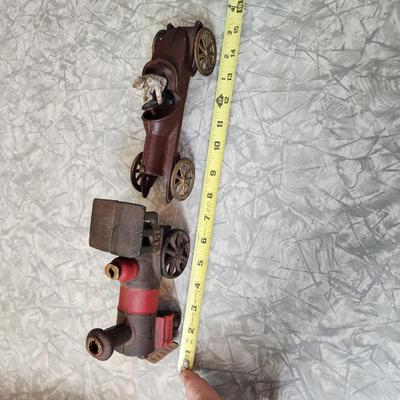 2 Cast Metal Toys Train Car