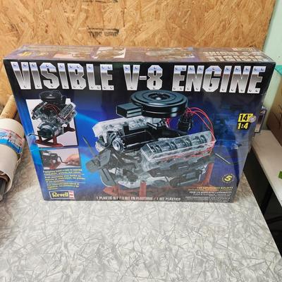 Visible V-8 Engine Model Sealed