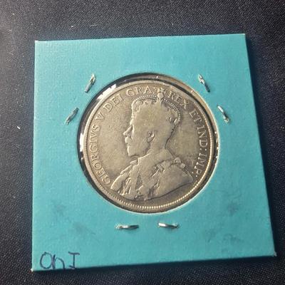 1907 CANADIAN SILVER HALF DOLLAR & 1919 CANADIAN HALF DOLLAR