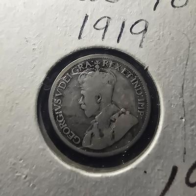 1919 CANADIAN SILVER 10 CENTS & 1926 CANADA 5 CENTS