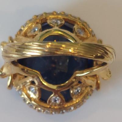 GIA CERTIFIED LAB GROWN SAPPHIRE RING