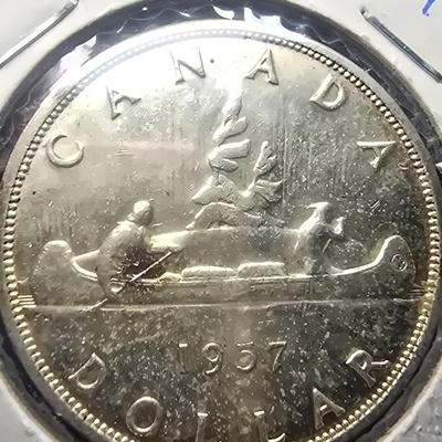 1957 SILVER CANADIAN DOLLAR