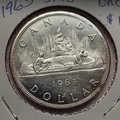 UNC 1963 SILVER CANADIAN DOLLAR