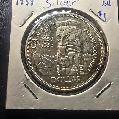 1958 SILVER CANADIAN DOLLAR