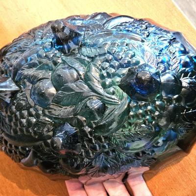 Vintage Blue Carnival Indiana Glass Bowl