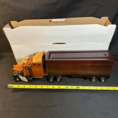 HANDCRAFTED WOODEN SEMI TRUCK AND CAB