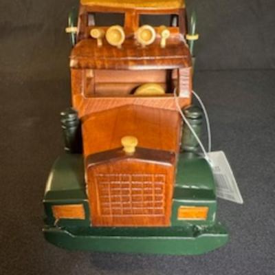 HANDCRAFTED WOODEN SEMI TRUCK AND CAB