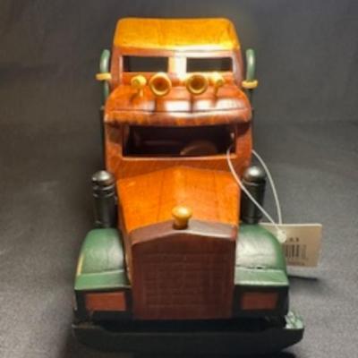 HANDCRAFTED WOODEN SEMI TRUCK AND CAB