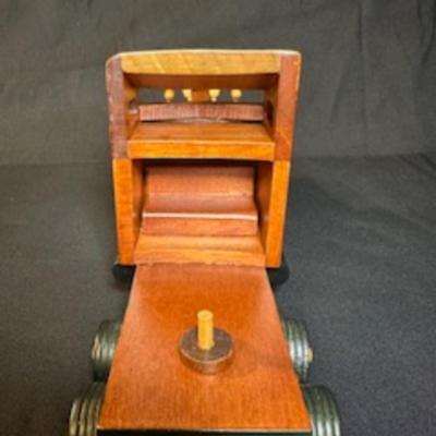 HANDCRAFTED WOODEN SEMI TRAILER AND CAB