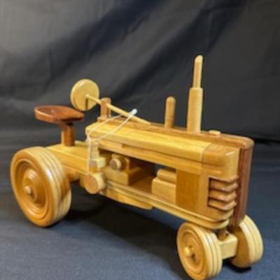 ANOTHER HANDCRAFTED WOODEN TRACTOR AND IMPLEMENT