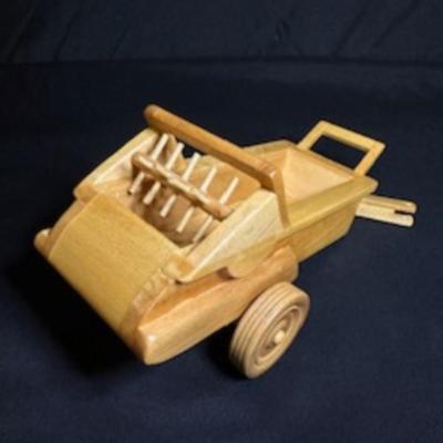 ANOTHER HANDCRAFTED WOODEN TRACTOR AND IMPLEMENT