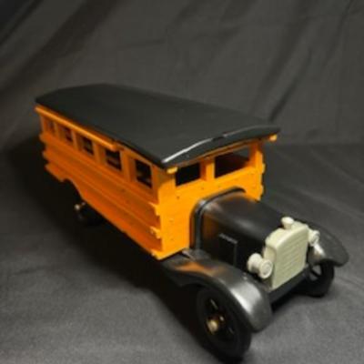 HANDCRAFTED WOODEN SCHOOL BUS