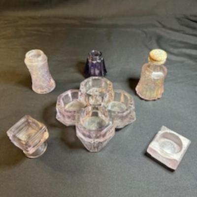 ANTIQUE GLASS AND SHAKERS