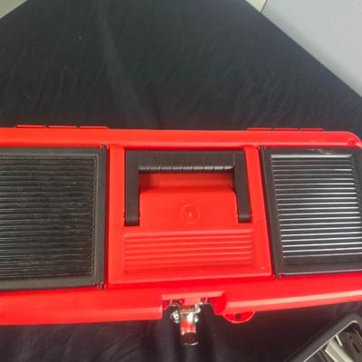 CORDED DRILL AND TOOL BOX WITH HAND TOOLS