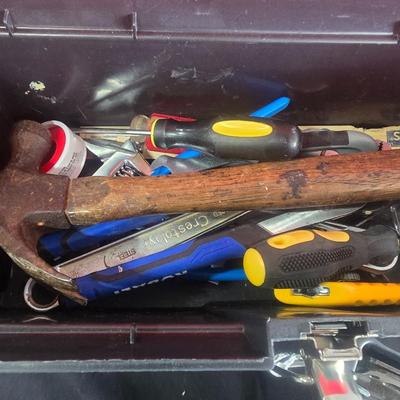 CORDED DRILL AND TOOL BOX WITH HAND TOOLS