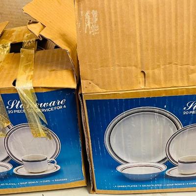 Stoneware dinnerware set 2 boxes