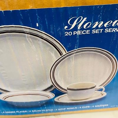 Stoneware dinnerware set 2 boxes