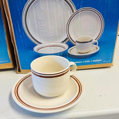 Stoneware dinnerware set 2 boxes