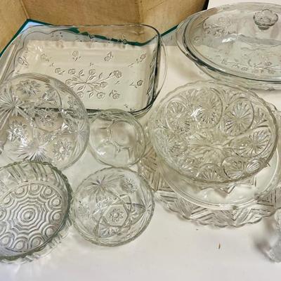 Assorted Depression Glass Pieces