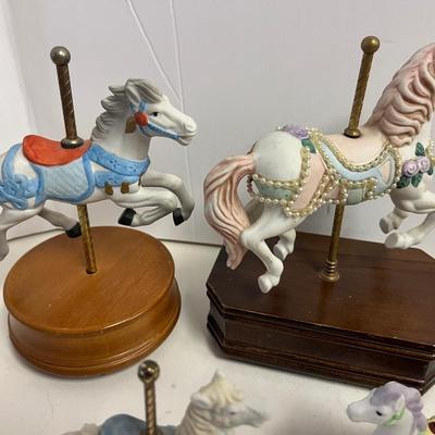 Collectible Carousel Horse Figurines (some musical)