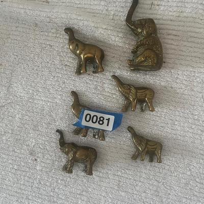 Brass Elephants Figurines