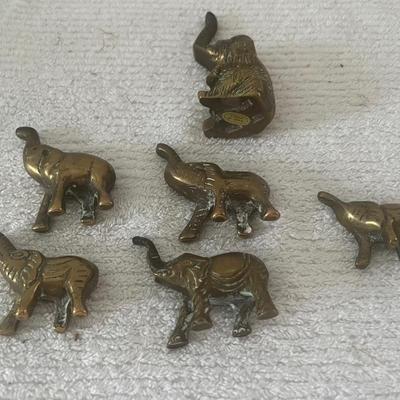 Brass Elephants Figurines
