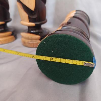 Sale Photo Thumbnail #4: 5 Costa Rican wooden candlestick holders
