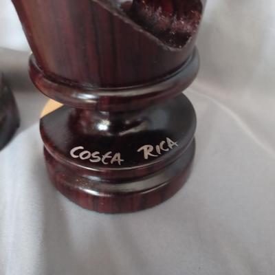Sale Photo Thumbnail #3: 5 Costa Rican wooden candlestick holders
