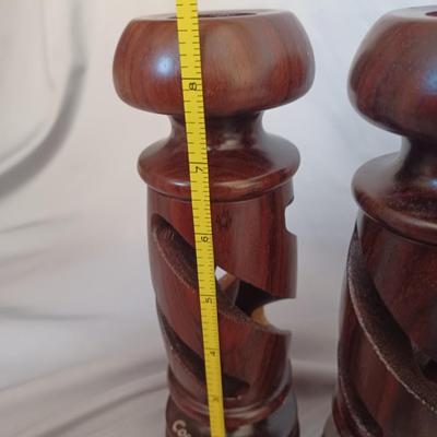 Sale Photo Thumbnail #6: 5 Wooden Costa Rican Candle Holders