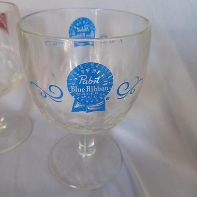 Sale Photo Thumbnail #41: 5 Thumbprint Goblet glasses and all different labels