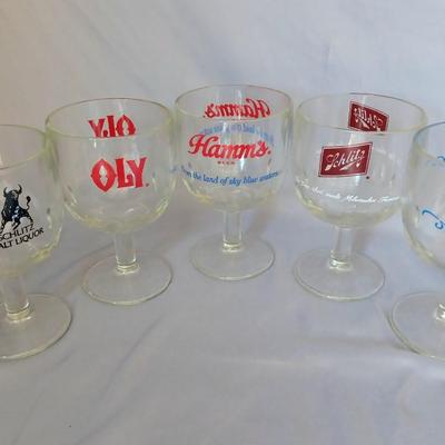 Sale Photo Thumbnail #44: 5 Thumbprint Goblet glasses and all different labels
