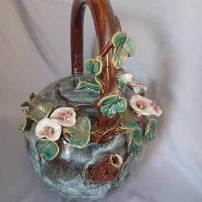 Sale Photo Thumbnail #50: Large ceramic with flowers Japanese Teapot
