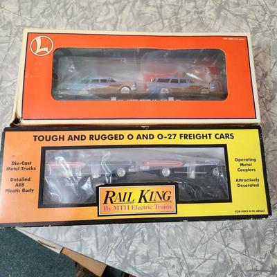 Rail King MTH 30-76246 Lehigh Valley 2 1958 Edsel Citations & Lionel 6-17548 O Gauge Route 66 Car Carrier