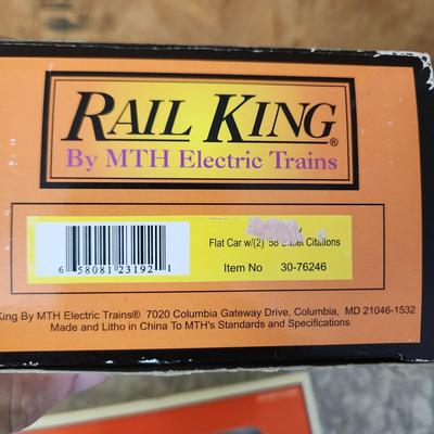 Rail King MTH 30-76246 Lehigh Valley 2 1958 Edsel Citations & Lionel 6-17548 O Gauge Route 66 Car Carrier