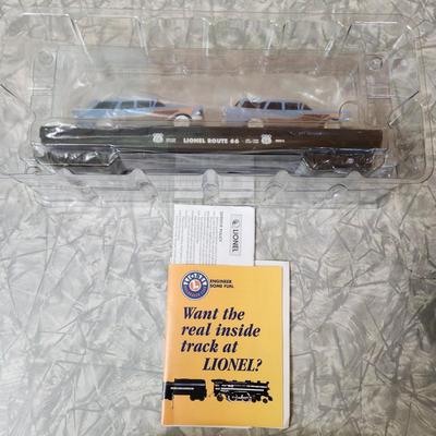 Rail King MTH 30-76246 Lehigh Valley 2 1958 Edsel Citations & Lionel 6-17548 O Gauge Route 66 Car Carrier