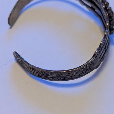 Vintage Sterling Fred Harvey Era Style Turquoise Cuff Bracelet Unmarked #6