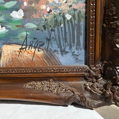 Beautiful Large Framed oil painting by Angel