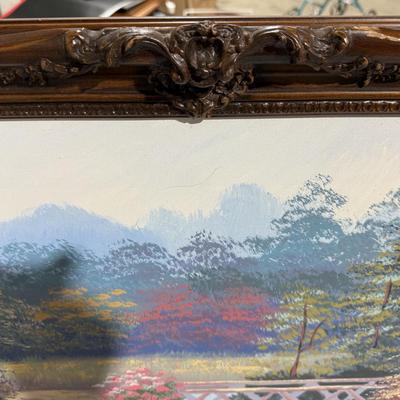 Beautiful Large Framed oil painting by Angel