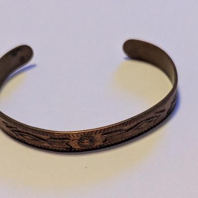 3 Copper Bracelets 1 - Marked Copper Bell #5