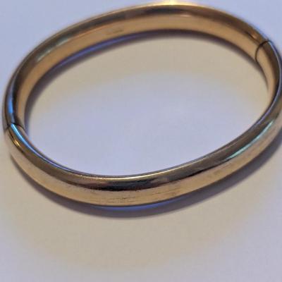 Vintage Set of 3 Gold Filled Bangle Bracelets #4
