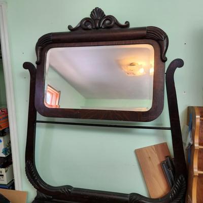 Antique Dresser w Beveled Vanity Mirror