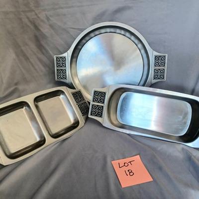 Sale Photo Thumbnail #98: 3 pieces serving stainless Rogers- Insil Co from Japan