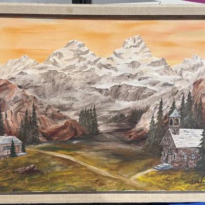 Large Oil Painting (needs new frame)
