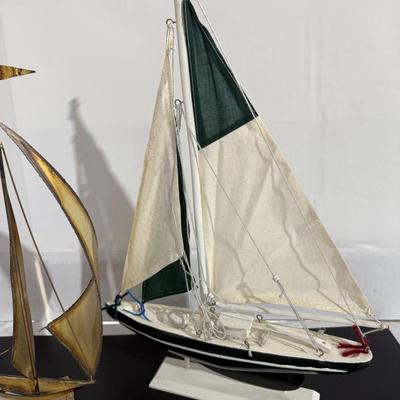 MCM Brutalist Nautical Sailboat & Flattie Sailboat
