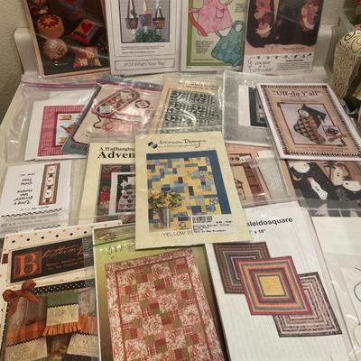 Crafting patterns and small cut pieces of fabric