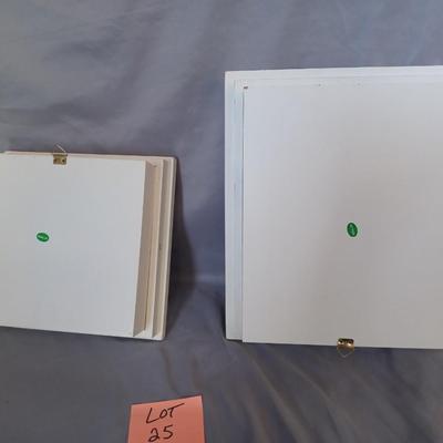Sale Photo Thumbnail #143: 2-shadow box picture frames with flowers inside. One is white and the other 
is off-white.