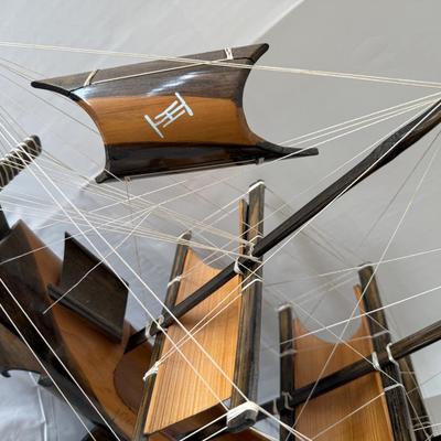 Sailing ship, likely crafted with bull horn