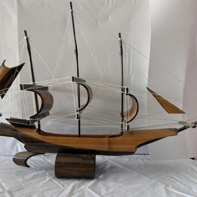 Sailing ship, likely crafted with bull horn