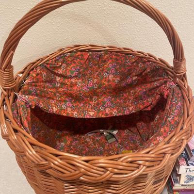Hardcover quilting books with fun lined basket